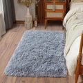 Soft Runner Rugs for Bedroom Hallways, 2x3 Grey Fluffy Shag Throw Area Rug Non by Ailyei