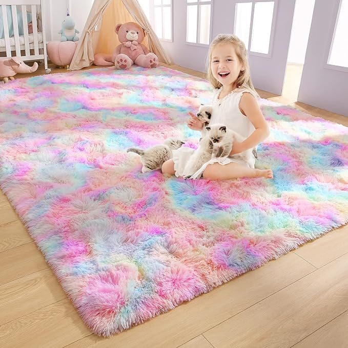 AROGAN 8x10 Feet Soft Rainbow Area Rugs - Image 2