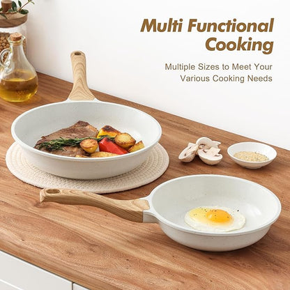 SENSARTE Nonstick Frying Pan Skillets, Ceramic Coating Omelette Pans, Healthy - Image 5