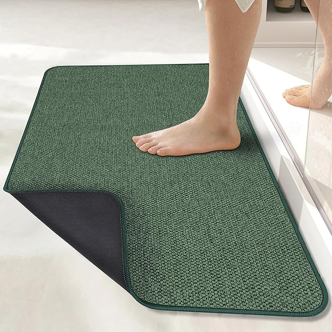 Bosap Bath Mat, Ultra Thin Bathroom Rugs, Rubber Bath Mats by BosapDirect