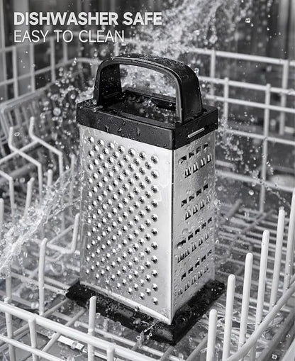 Cheese Grater, 4-Sided Mini Box Grater, Stainless Steel Food Shredder - Image 4