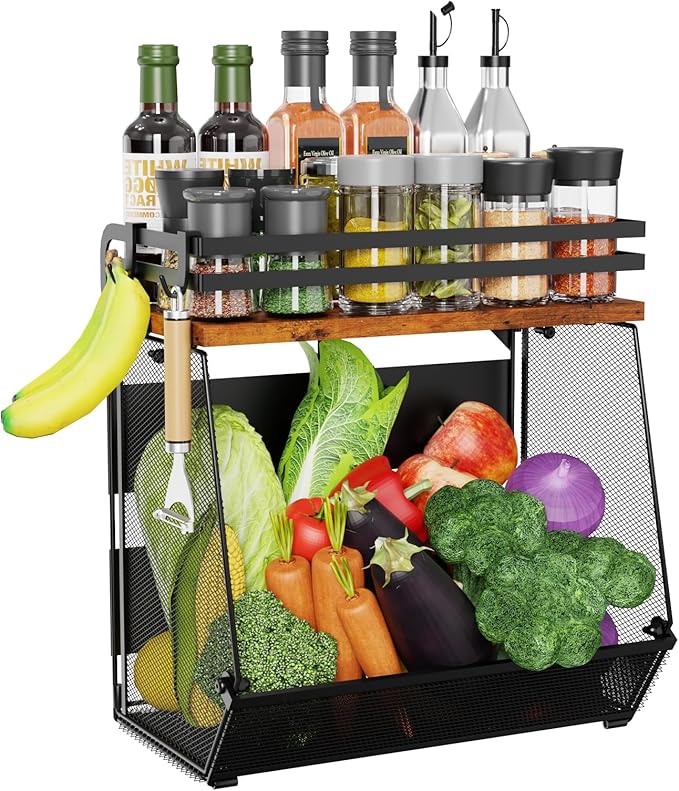 Magnetic Shelf for Fridge with Wood Lid by Couwilson