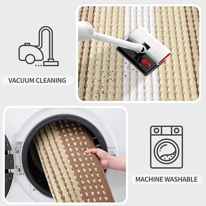 Kitinjoy Indoor Outdoor Door Mat, 59x36 Non-Slip Absorbent Dirt Trapper - Image 5
