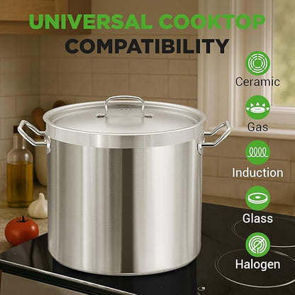 Nutrichef Stainless Steel Cookware Stockpot, 40 Quart Heavy Duty Induction Soup - Image 7