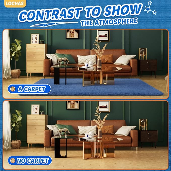 LOCHAS Ultra Soft Indoor Modern Area Rugs Fluffy Living Room Carpets - Image 5
