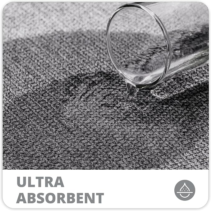 Bosap Bath Mat, Ultra Thin Bathroom Rugs, Rubber Bath Mats - Image 3