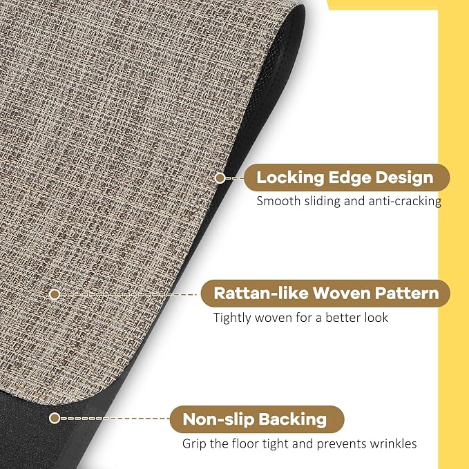 BesWin Large Office Chair Mat for Hardwood Floor, Heavy Duty Anti-Slip Floor - Image 3