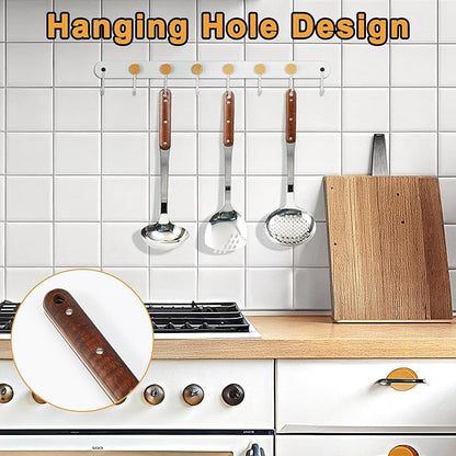 FJNATINH Stainless Steel Wok Spatula, Skimmer Ladle Tool Set, Mirror Polished - Image 4