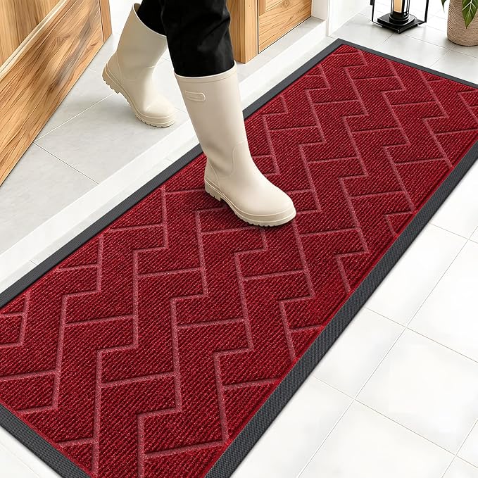 OLANLY Front Door Mat Indoor Outdoor Entrance, Waterproof All-Season, by OLANLY
