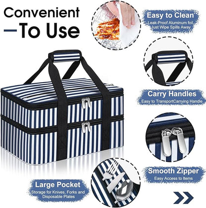 Double Insulated Casserole Carrier, Portable Casserole Carrier - Image 3