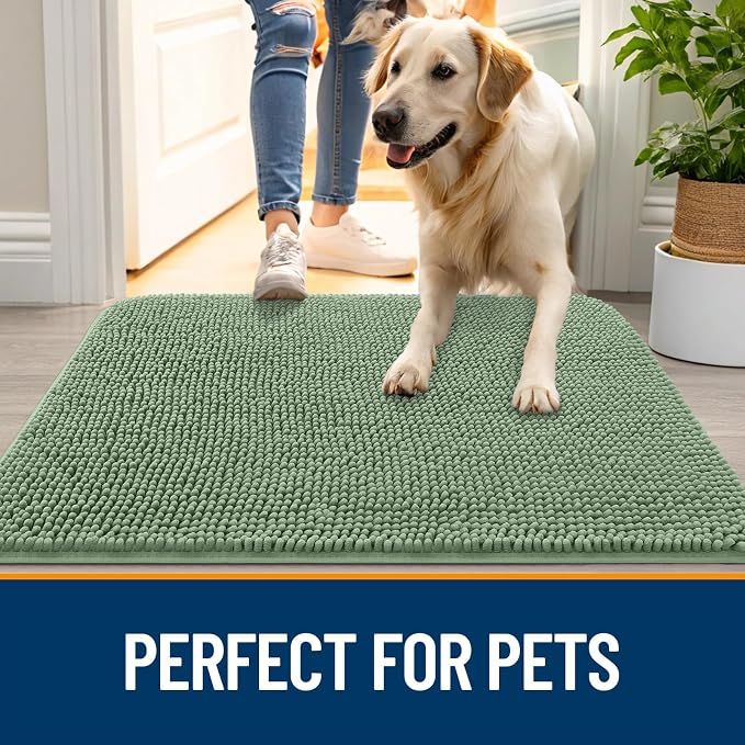 OLANLY Dog Door Mat for Muddy Paws 45x27, Absorbs Moisture and Dirt, Absorbent - Image 6