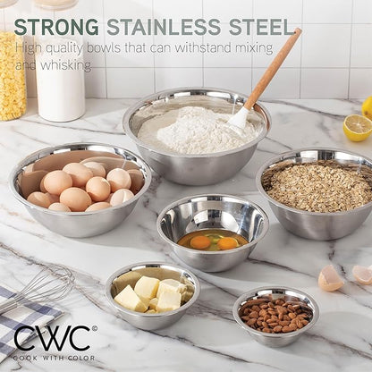 COOK WITH COLOR Stainless Steel Mixing Bowls Set - Image 4