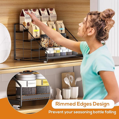 4 Tiered Spice Rack Organizer, 2 Pack Spice Rack Organizer - Image 6