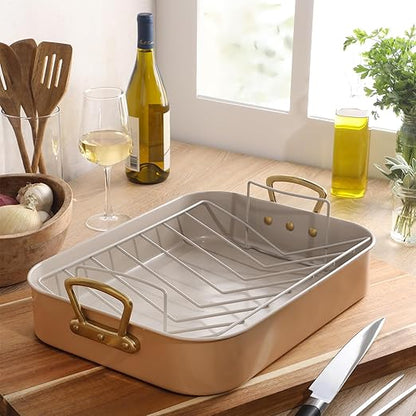 Gibson Home Broxton 2-Piece Nonstick Roaster Pan - Image 4