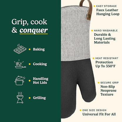 Cuisinart Heritage Kitchen Oven Mitts – Heat-Resistant Kitchen Mitts - Image 5