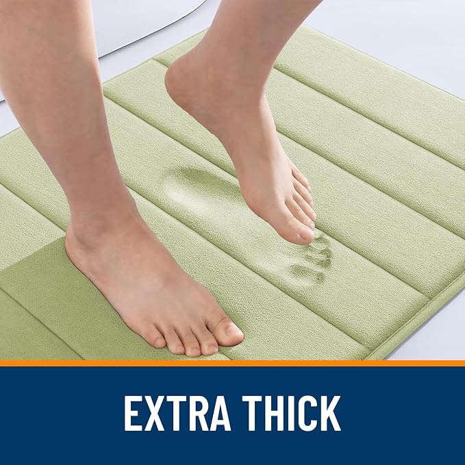 OLANLY Memory Foam Bath Mat 44x24, Super Soft Absorbent Bathroom Rugs, Quick Dry - Image 6