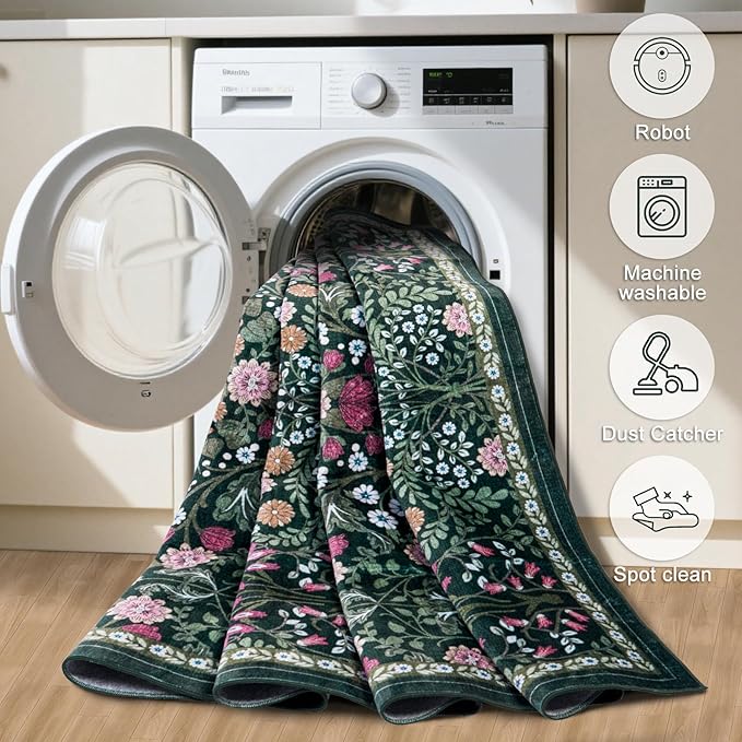 Runner Rug for Entryway: 2x5 Kitchen Rugs Non Slip Washable Ultra-Thin Soft - Image 9