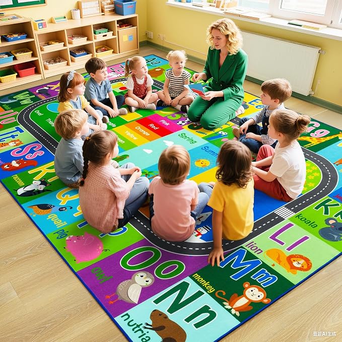 HOMORE Kids Rug, 7x10 ABC Rugs for Playroom Educational Rug for Childerns - Image 3