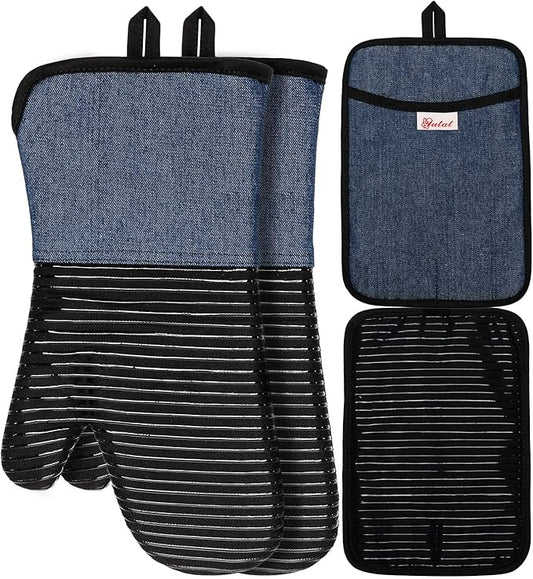 Yutat Oven Mitts, Pot Holders Set of 4 Made by YUTAT