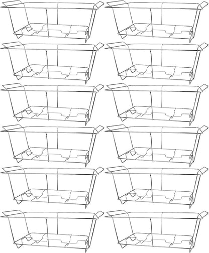 COMFICOVE 12 Pack Chafing Wire Rack Buffet Stand Chrome Frame - Image 2