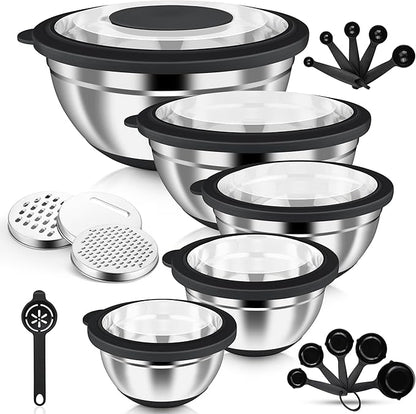 HaWare Mixing Bowls, 24-Piece Stainless Steel Salad Serving Bowl by HaWare