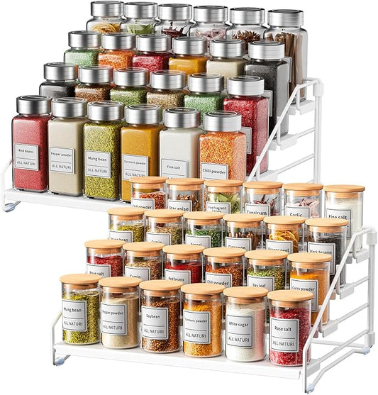 RCHYFEED Spice Rack Organizer for Cabinet, 4 Tier Spice Organization for by RCHYFEED