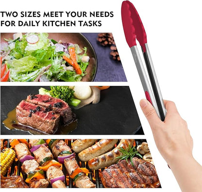 HOTEC Premium Stainless Steel Locking Kitchen Tongs - Image 7