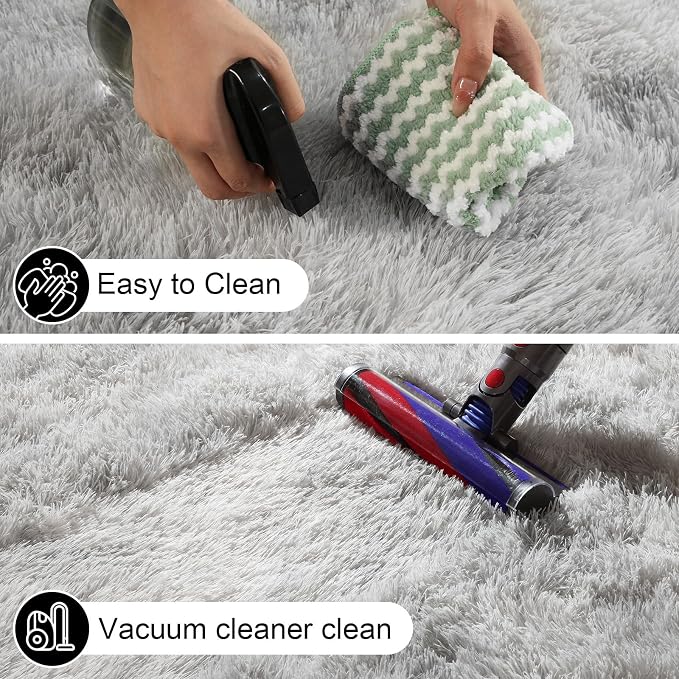 3x5 Rugs for Bedroom, Fluffy Area Rugs for Living Room, Small Fuzzy Shag Soft - Image 4