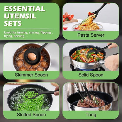Silicone Cooking Utensil Set, Homikit 15pcs Kitchen Utensils - Image 5