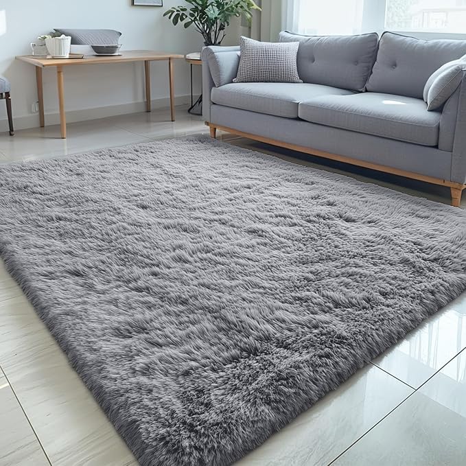 OLANLY 5x6 Area Rugs for Living Room Bedroom, Machine Washable Soft Fluffy by OLANLY