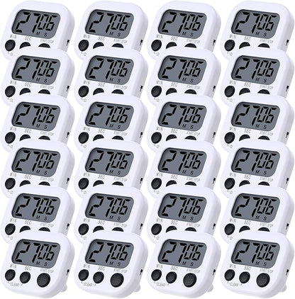 Leumoi 24 Pcs Digital Kitchen Timers Magnetic Back Timers Bulk Large Screen by Leumoi