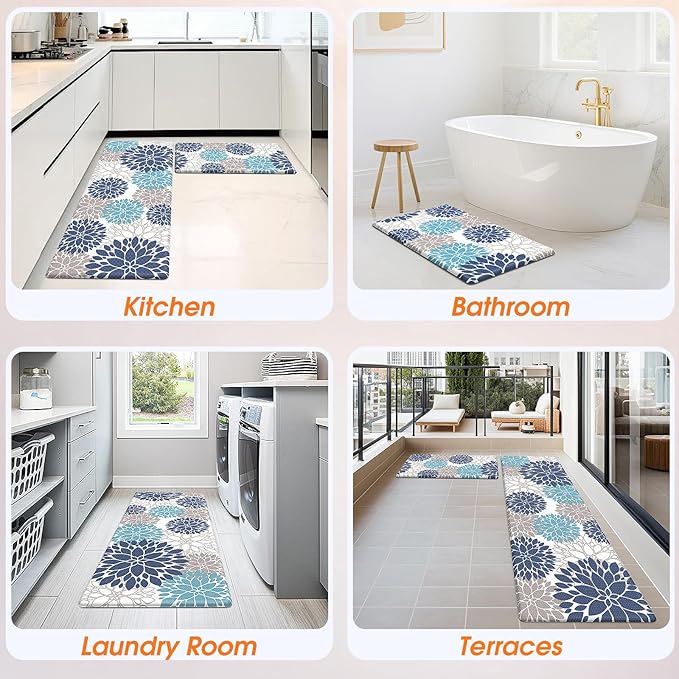 StepLively Kitchen Mats, Cushioned Anti Fatigue Kitchen Mats - Image 7