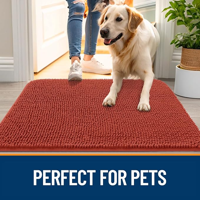 OLANLY Dog Door Mat for Muddy Paws 30x17, Absorbs Moisture and Dirt, Absorbent - Image 6