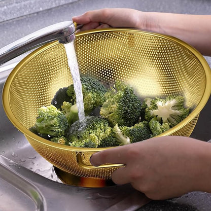 Bokon 3 Pcs Stainless Steel Colander Set Colander Bowl and Sieves 1/3/5 Quart - Image 5