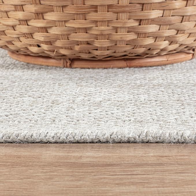 CAMILSON Easy Jute Rug 9x12, Indoor Outdoor Off-White Color Fiber Area Rugs - Image 7