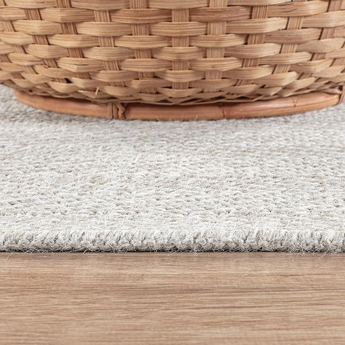 CAMILSON Easy Jute Rug 8x10, Indoor Outdoor Off-White Color Fiber Area Rugs - Image 7