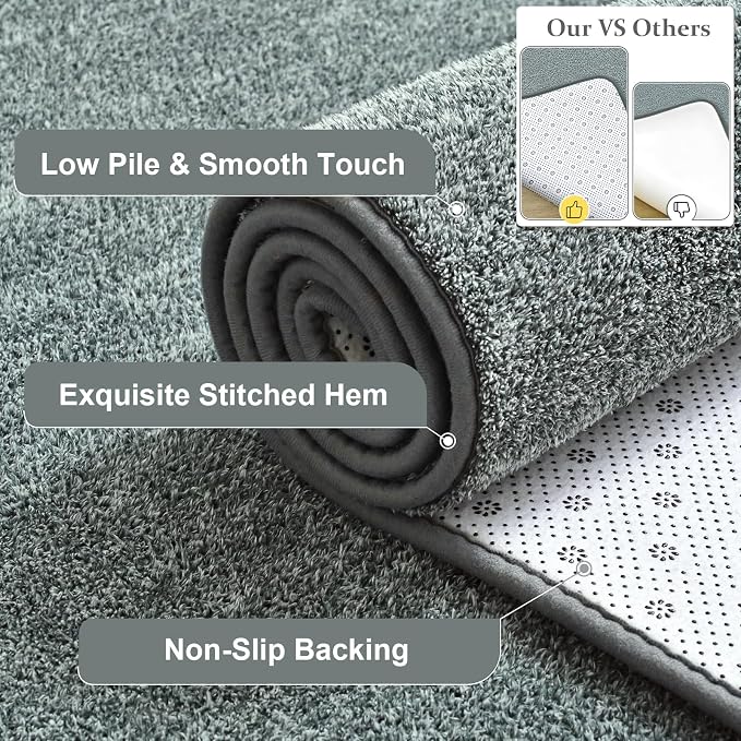 Keeko Soft Rugs for Bedroom, 3x5 Living Room Area Rug Washable Memory Foam - Image 2