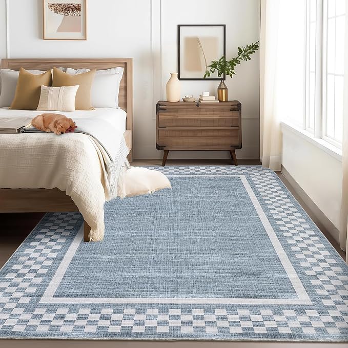 GarveeHome Area Rug 6x9 Large Living Room Modern Border Throw Rug - Image 2