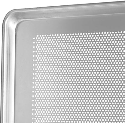 Winco 13” x 18” Perforated Aluminum Sheet Pan, Half Size - Image 2