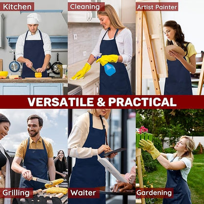 2 Pcs Plus Size Chef Apron, Unisex Professional Apron - Image 7