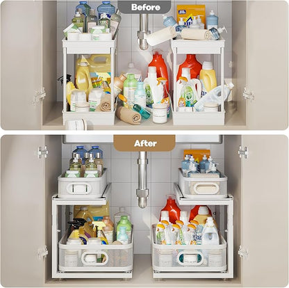 2 Pack 18.5IN-Depth Under Sink Organizer - Image 6