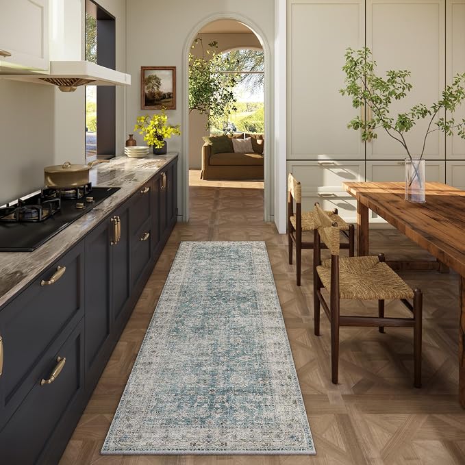 Machine Washable Rug Runners for Hallways: 2'6"x8' Kitchen Rugs Stain Resistant - Image 2