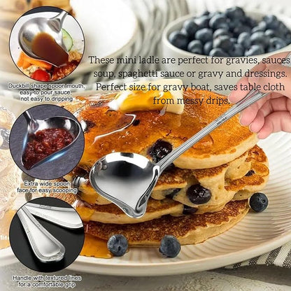 2-Pack Gravy Spoon Small Ladle for Sauce/Gravy / .1 Ounce mini Stainless Steel - Image 4