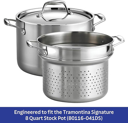 Tramontina Signature Stainless Steel Pasta Strainer Insert - Image 4