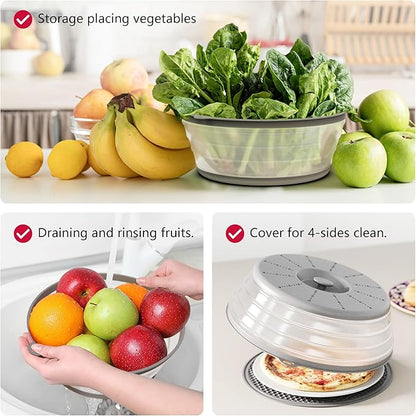 WVM Microwave Splatter Cover & Mat, Vented Collapsible Splatter Guard dish - Image 5