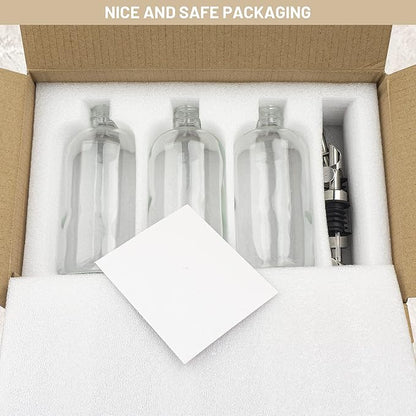 3PCS Oil Dispensers with Labels 16.23oz Kitchen Cooking Glass Bottles - Image 7