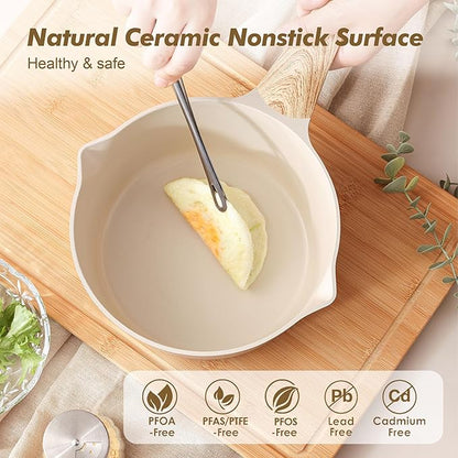SENSARTE 2.0 & 3.0 Quart Ceramic Sauce Pan Sets - Image 2