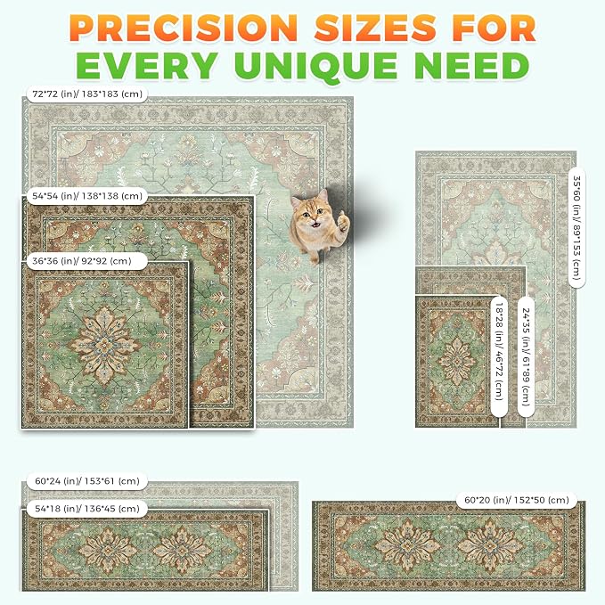 Hompet Cat Litter Mat 2 Pack, 72x72 Large Machine Washable Trapping Mats - Image 7