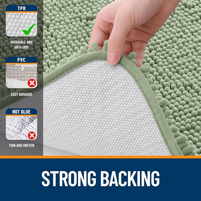 OLANLY Large Bathroom Rugs 40x32, Extra Soft Absorbent Chenille Bath Rugs - Image 6
