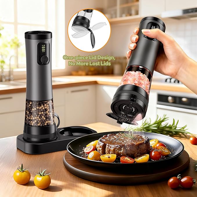 Electric Salt and Pepper Grinder Set - Image 6